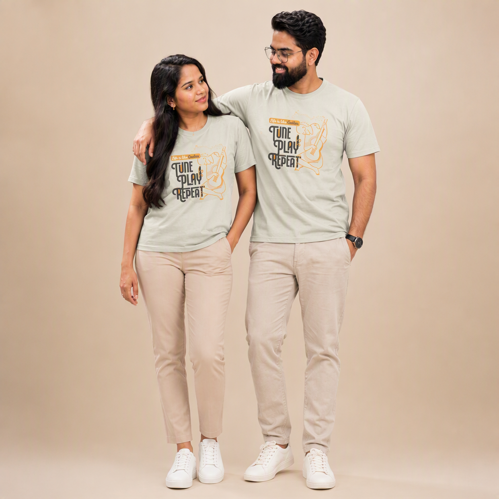 Tune, play & repeat T Shirt
